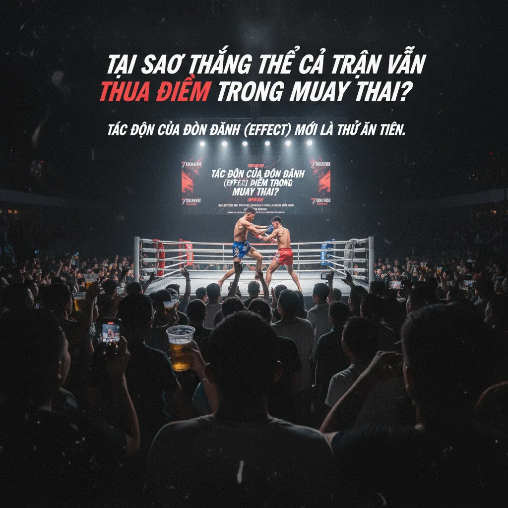 Hai võ sĩ Muay Thái trong tư thế clinch và lên gối