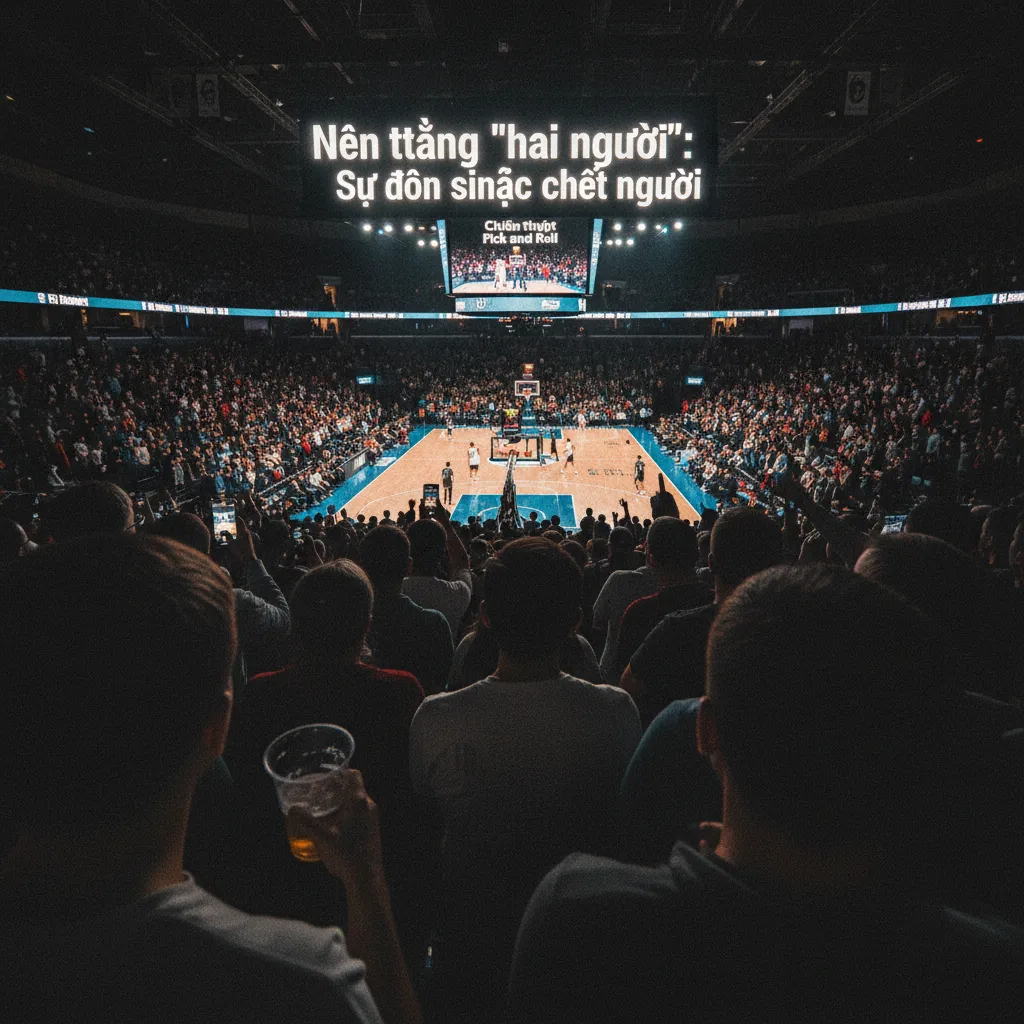Minh họa chiến thuật Pick and Pop, người yểm trợ chạy ra vạch 3 điểm để ném