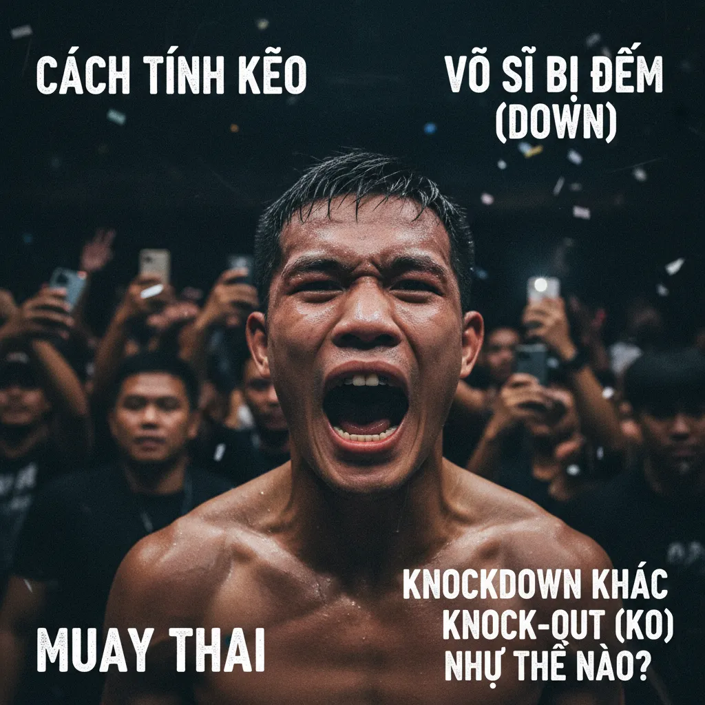 Võ sĩ thể hiện sự quyết tâm sau khi bị knockdown