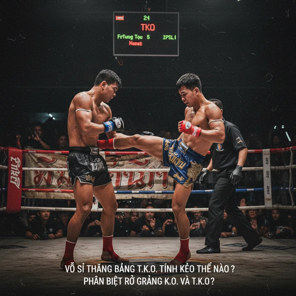 Phân biệt rõ ràng KO và TKO trong Muay Thái